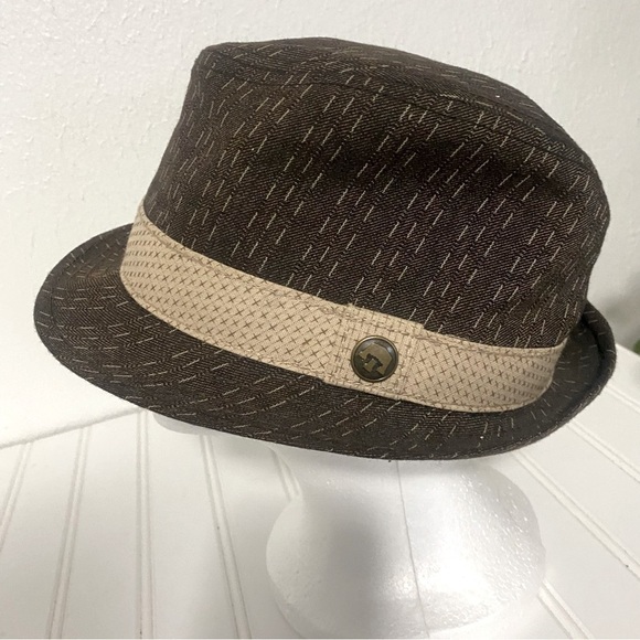 Goorin Bros Est. 1895 Fedora - Size Large Color Brown & Beige Red Lining Birds - Picture 1 of 10